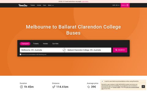 Bus Melbourne to Ballarat Clarendon College from $58 ...