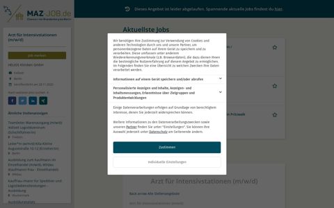Arzt für Intensivstationen (m/w/d) - Berlin | MAZ-JOB.de