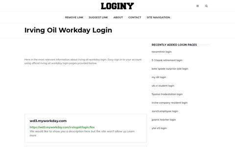 Irving Oil Workday Login ✔️ One Click Login - Loginy