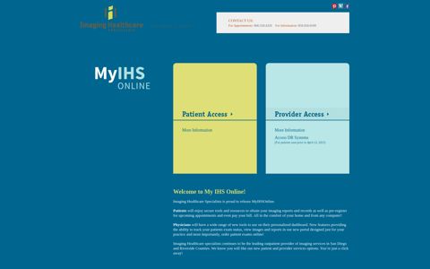 Imaging Healthcare Specialists: MyIHS