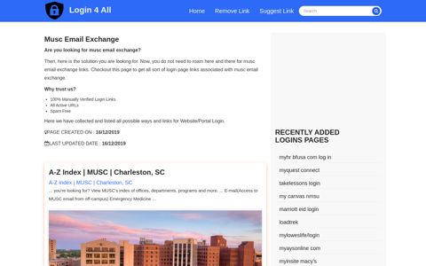 musc email exchange - Official Login Page [100% Verified]