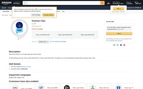 Ketnet Hits: Alexa Skills - Amazon.com