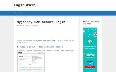 Myjanney Com Secure - Secure Login - Janney Online Access