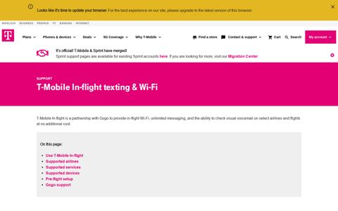 T-Mobile In-flight texting & Wi-Fi | T-Mobile Support