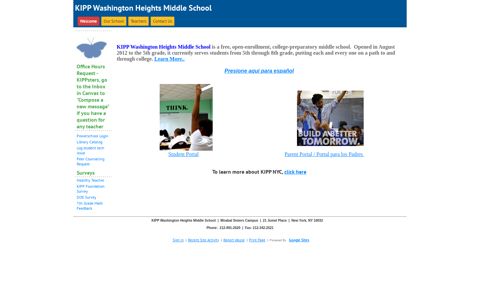 KIPP Washington Heights Middle School - Google Sites