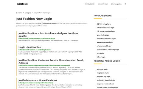 Just Fashion Now Login ❤️ One Click Access - iLoveLogin