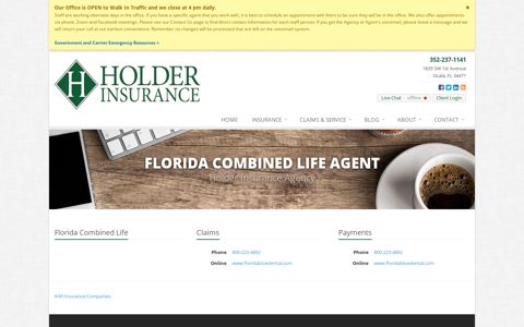 Florida Combined Life Agent in FL | Holder Insurance Agency ...