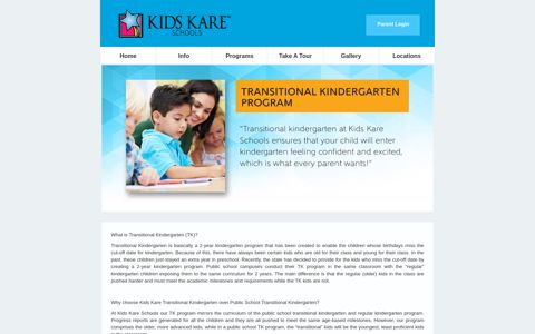 Transitional Kinder - Kids Kare Schools