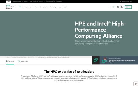 HPC Alliance - HPE & Intel - Enterprise High Performance ...