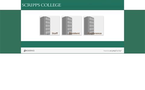 Scripps College Residence System : Login: