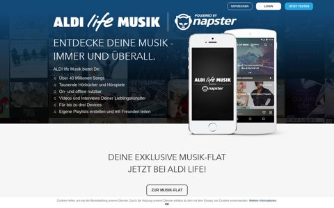 ALDI life - Musikservice-Abonnement - unbegrenzt zuhören ...