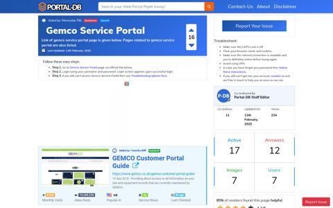 Gemco Service Portal