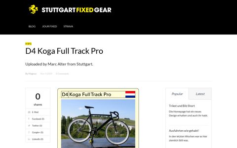 D4 Koga Full Track Pro | Stuttgart Fixed Gear
