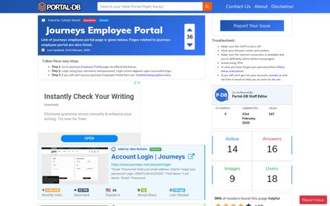 Journeys Employee Portal