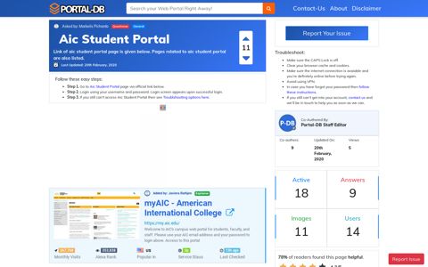 Aic Student Portal