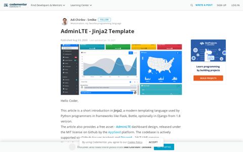 AdminLTE - Jinja2 Template | Codementor