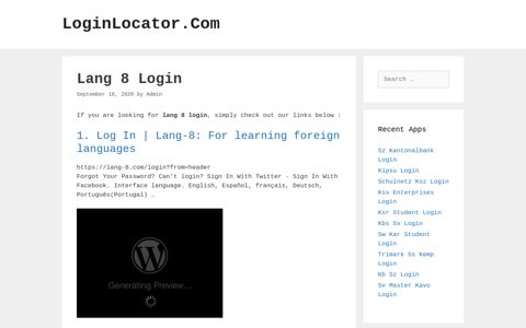 Lang 8 Login - LoginLocator.Com