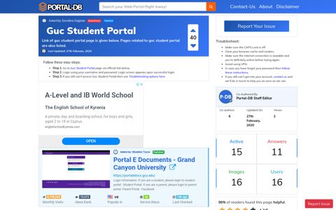Guc Student Portal