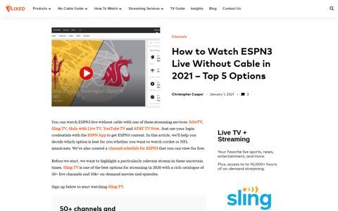 How to Watch ESPN3 Live Without Cable in 2020 - Top 5 ...