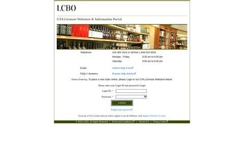 LCBO Web Store | Sign In
