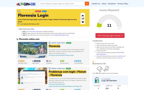 Florensia Login - A database full of login pages from all over ...