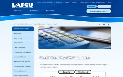 Credit Card Payoff - LAFCU