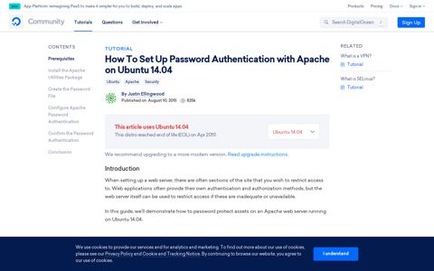 How To Set Up Password Authentication with Apache on ...