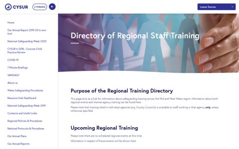 Directory of Regional Staff Training - Cysur