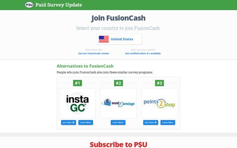 Join FusionCash - Paid Survey Update