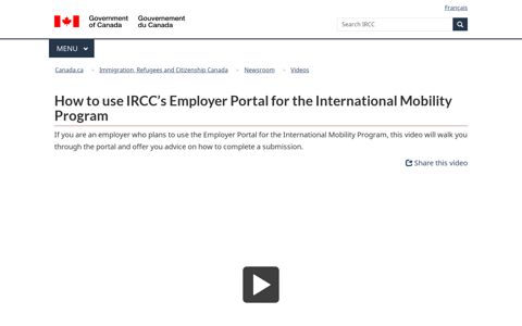 How to use IRCC's Employer Portal for the ... - Canada.ca