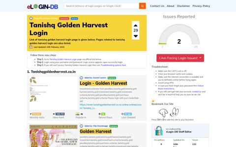 Tanishq Golden Harvest Login
