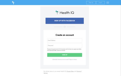 Sign Up - Health IQ