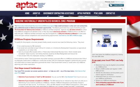 HUBZone Requirements, Certification, & Resources | APTAC