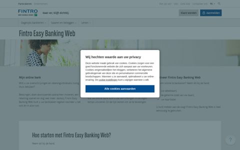 Fintro Easy Banking Web, uw online bank | Fintro