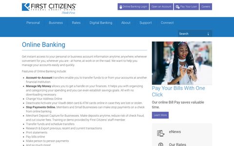 Online Banking › First Citizens' Federal Credit Union