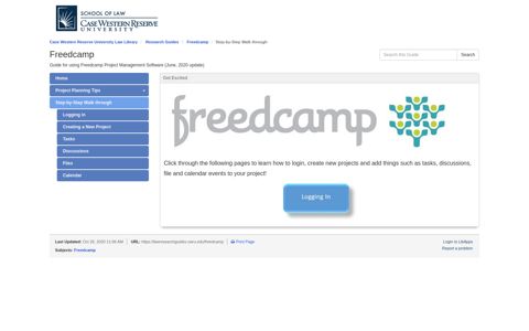 Step-by-Step Walk through - Freedcamp - Research Guides at ...