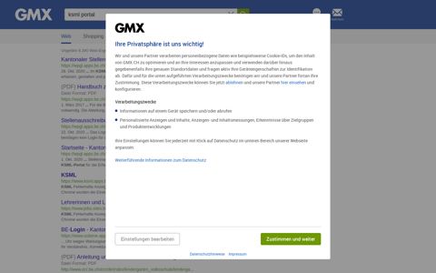 ksml portal - GMX Schweiz - Suche