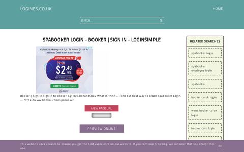 Spabooker Login - Booker | Sign in - LoginSimple - General ...