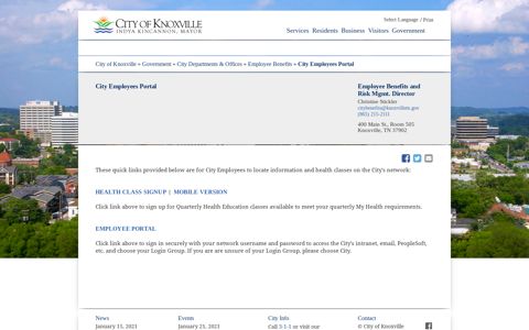 City Employees Portal - City of Knoxville