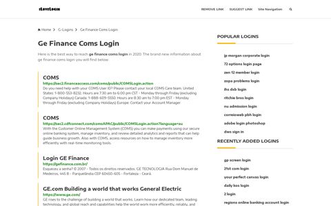 Ge Finance Coms Login ❤️ One Click Access - iLoveLogin
