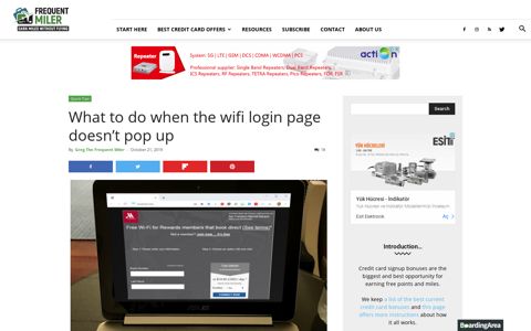What to do when the wifi login page doesn't pop up