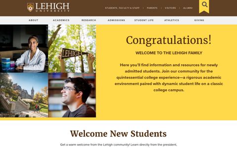 Admitted Students | Lehigh University