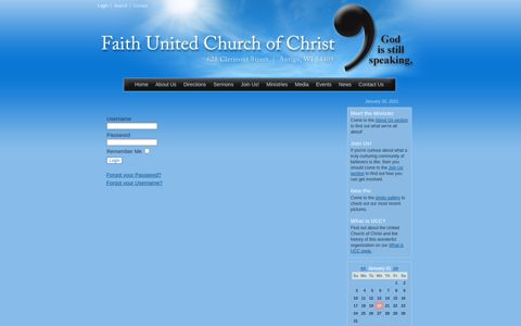 Login - Faith United Church of Christ - Antigo, WI