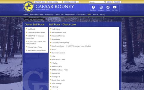 District Staff Portal / Staff Portal - Caesar Rodney School District
