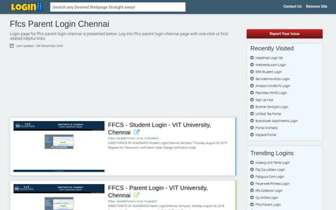 Ffcs Parent Login Chennai - Loginii.com