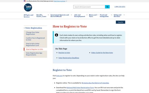 How to Register to Vote | USAGov