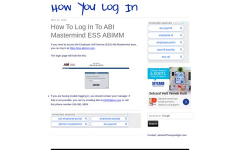 How To Log In To ABI Mastermind ESS ABIMM