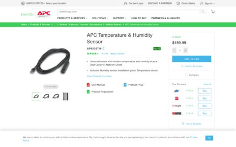 APC Temperature & Humidity Sensor - APC USA