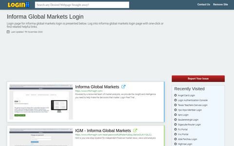 Informa Global Markets Login - Loginii.com