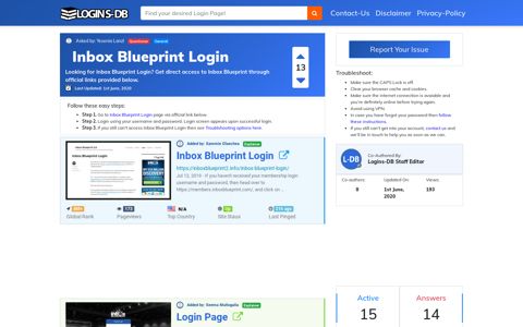 Inbox Blueprint Login - Logins-DB